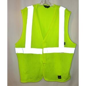 WALLS Workwear Reflective Vest Class 2 Neon Yellow Green Size L Polyester Safety